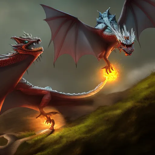 Flurry and Flingding dragons in flight