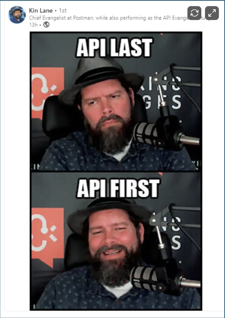 API Last makes Kin Lane sad, API First makes Kin happy